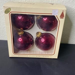Vintage blown glass Christmas ornaments
